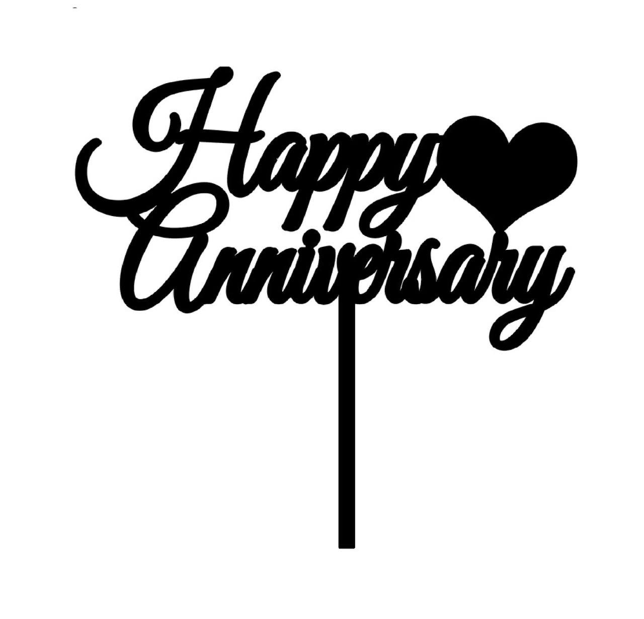 Cupcake - Happy Anniversary(Wood)
