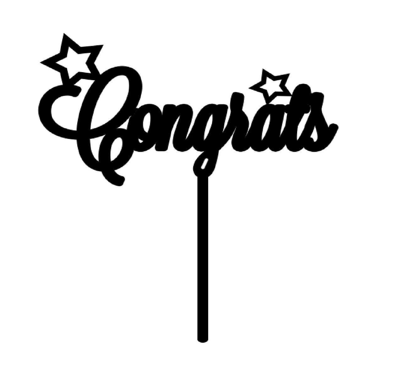 Cupcake - Congrats (Wood)