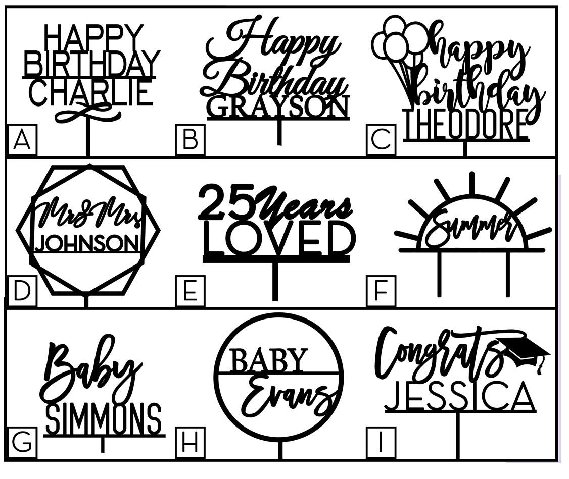 Custom Cake Topper Designs